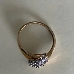 Thl Rings Images Thl | Jewelry | Exquisite Solid K Yellow Gold Clustered Bypass Diamond ...